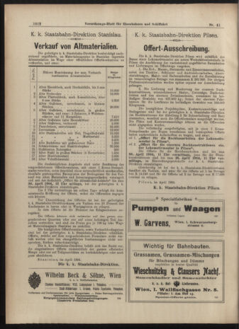 Verordnungs-Blatt für Eisenbahnen und Schiffahrt: Veröffentlichungen in Tarif- und Transport-Angelegenheiten 19040414 Seite: 8