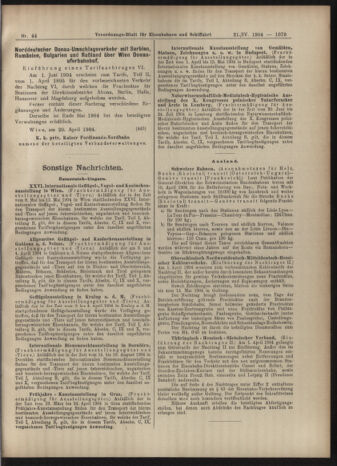 Verordnungs-Blatt für Eisenbahnen und Schiffahrt: Veröffentlichungen in Tarif- und Transport-Angelegenheiten 19040421 Seite: 23