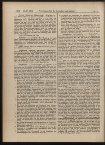 Verordnungs-Blatt für Eisenbahnen und Schiffahrt: Veröffentlichungen in Tarif- und Transport-Angelegenheiten 19040423 Seite: 14