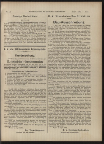 Verordnungs-Blatt für Eisenbahnen und Schiffahrt: Veröffentlichungen in Tarif- und Transport-Angelegenheiten 19040428 Seite: 7