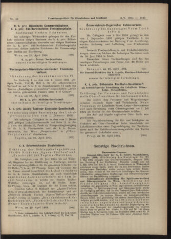 Verordnungs-Blatt für Eisenbahnen und Schiffahrt: Veröffentlichungen in Tarif- und Transport-Angelegenheiten 19040503 Seite: 7