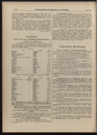 Verordnungs-Blatt für Eisenbahnen und Schiffahrt: Veröffentlichungen in Tarif- und Transport-Angelegenheiten 19040505 Seite: 6