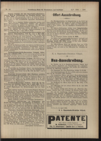 Verordnungs-Blatt für Eisenbahnen und Schiffahrt: Veröffentlichungen in Tarif- und Transport-Angelegenheiten 19040505 Seite: 9