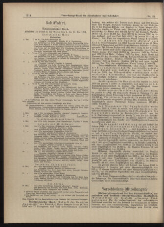 Verordnungs-Blatt für Eisenbahnen und Schiffahrt: Veröffentlichungen in Tarif- und Transport-Angelegenheiten 19040507 Seite: 6