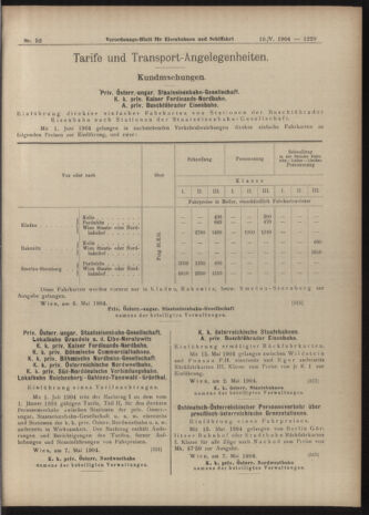 Verordnungs-Blatt für Eisenbahnen und Schiffahrt: Veröffentlichungen in Tarif- und Transport-Angelegenheiten 19040510 Seite: 5