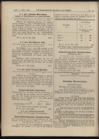 Verordnungs-Blatt für Eisenbahnen und Schiffahrt: Veröffentlichungen in Tarif- und Transport-Angelegenheiten 19040512 Seite: 6