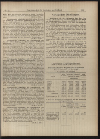 Verordnungs-Blatt für Eisenbahnen und Schiffahrt: Veröffentlichungen in Tarif- und Transport-Angelegenheiten 19040514 Seite: 17