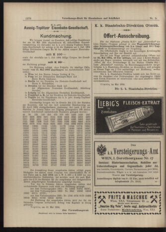 Verordnungs-Blatt für Eisenbahnen und Schiffahrt: Veröffentlichungen in Tarif- und Transport-Angelegenheiten 19040514 Seite: 18