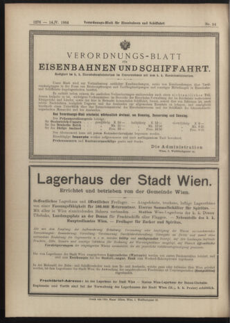 Verordnungs-Blatt für Eisenbahnen und Schiffahrt: Veröffentlichungen in Tarif- und Transport-Angelegenheiten 19040514 Seite: 24