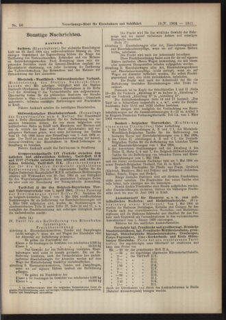 Verordnungs-Blatt für Eisenbahnen und Schiffahrt: Veröffentlichungen in Tarif- und Transport-Angelegenheiten 19040519 Seite: 11