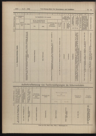 Verordnungs-Blatt für Eisenbahnen und Schiffahrt: Veröffentlichungen in Tarif- und Transport-Angelegenheiten 19040519 Seite: 20