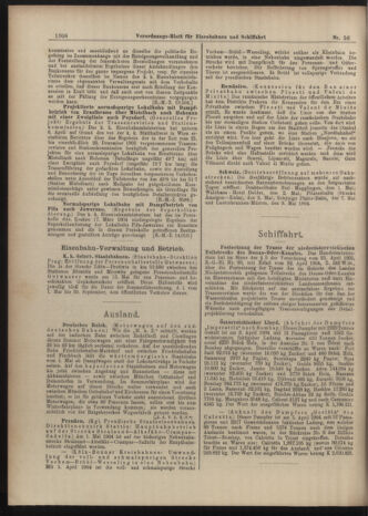 Verordnungs-Blatt für Eisenbahnen und Schiffahrt: Veröffentlichungen in Tarif- und Transport-Angelegenheiten 19040519 Seite: 8