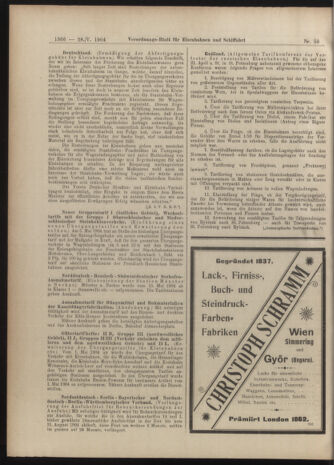 Verordnungs-Blatt für Eisenbahnen und Schiffahrt: Veröffentlichungen in Tarif- und Transport-Angelegenheiten 19040528 Seite: 10