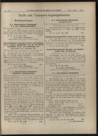 Verordnungs-Blatt für Eisenbahnen und Schiffahrt: Veröffentlichungen in Tarif- und Transport-Angelegenheiten 19040531 Seite: 5