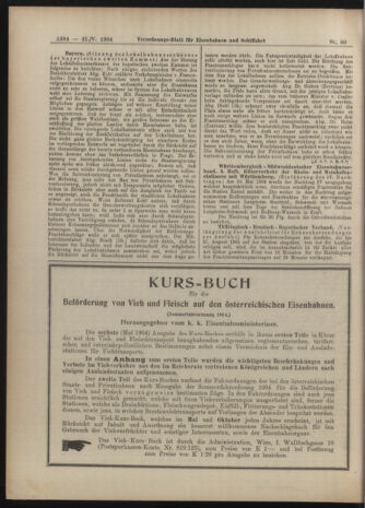 Verordnungs-Blatt für Eisenbahnen und Schiffahrt: Veröffentlichungen in Tarif- und Transport-Angelegenheiten 19040531 Seite: 8