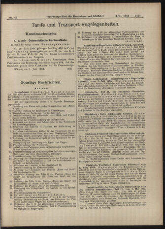 Verordnungs-Blatt für Eisenbahnen und Schiffahrt: Veröffentlichungen in Tarif- und Transport-Angelegenheiten 19040604 Seite: 5