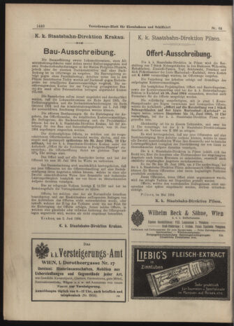 Verordnungs-Blatt für Eisenbahnen und Schiffahrt: Veröffentlichungen in Tarif- und Transport-Angelegenheiten 19040609 Seite: 8