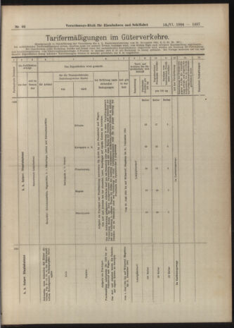 Verordnungs-Blatt für Eisenbahnen und Schiffahrt: Veröffentlichungen in Tarif- und Transport-Angelegenheiten 19040614 Seite: 13