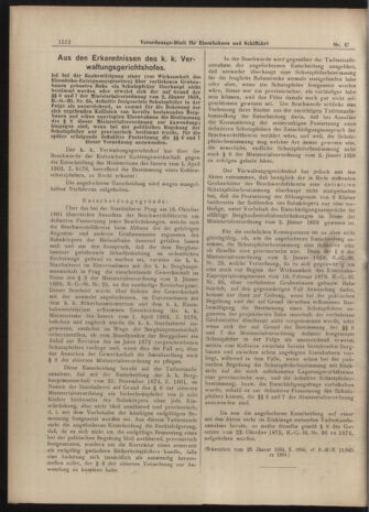 Verordnungs-Blatt für Eisenbahnen und Schiffahrt: Veröffentlichungen in Tarif- und Transport-Angelegenheiten 19040616 Seite: 8