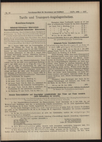 Verordnungs-Blatt für Eisenbahnen und Schiffahrt: Veröffentlichungen in Tarif- und Transport-Angelegenheiten 19040618 Seite: 7