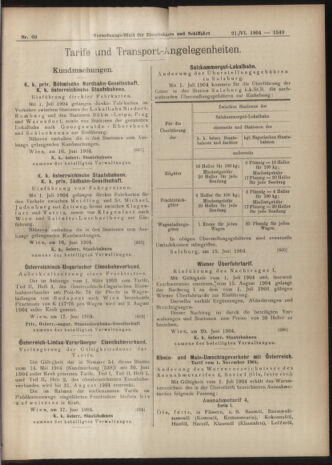 Verordnungs-Blatt für Eisenbahnen und Schiffahrt: Veröffentlichungen in Tarif- und Transport-Angelegenheiten 19040621 Seite: 5