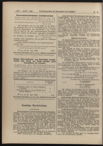 Verordnungs-Blatt für Eisenbahnen und Schiffahrt: Veröffentlichungen in Tarif- und Transport-Angelegenheiten 19040623 Seite: 10