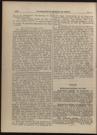 Verordnungs-Blatt für Eisenbahnen und Schiffahrt: Veröffentlichungen in Tarif- und Transport-Angelegenheiten 19040625 Seite: 2