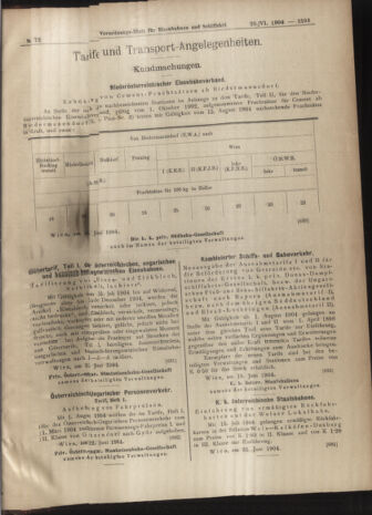 Verordnungs-Blatt für Eisenbahnen und Schiffahrt: Veröffentlichungen in Tarif- und Transport-Angelegenheiten 19040628 Seite: 5