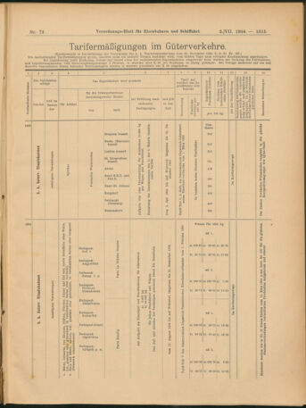 Verordnungs-Blatt für Eisenbahnen und Schiffahrt: Veröffentlichungen in Tarif- und Transport-Angelegenheiten 19040702 Seite: 11