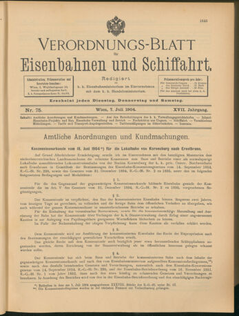 Verordnungs-Blatt für Eisenbahnen und Schiffahrt: Veröffentlichungen in Tarif- und Transport-Angelegenheiten