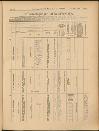 Verordnungs-Blatt für Eisenbahnen und Schiffahrt: Veröffentlichungen in Tarif- und Transport-Angelegenheiten 19040712 Seite: 23