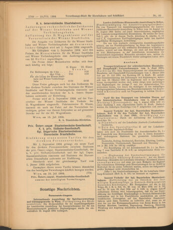 Verordnungs-Blatt für Eisenbahnen und Schiffahrt: Veröffentlichungen in Tarif- und Transport-Angelegenheiten 19040719 Seite: 12