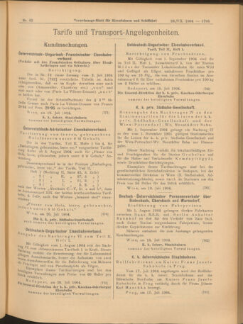 Verordnungs-Blatt für Eisenbahnen und Schiffahrt: Veröffentlichungen in Tarif- und Transport-Angelegenheiten 19040723 Seite: 7