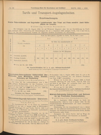 Verordnungs-Blatt für Eisenbahnen und Schiffahrt: Veröffentlichungen in Tarif- und Transport-Angelegenheiten 19040726 Seite: 5