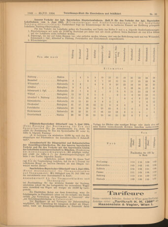 Verordnungs-Blatt für Eisenbahnen und Schiffahrt: Veröffentlichungen in Tarif- und Transport-Angelegenheiten 19040730 Seite: 12