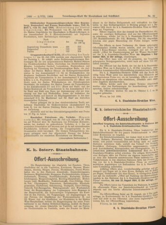 Verordnungs-Blatt für Eisenbahnen und Schiffahrt: Veröffentlichungen in Tarif- und Transport-Angelegenheiten 19040802 Seite: 8