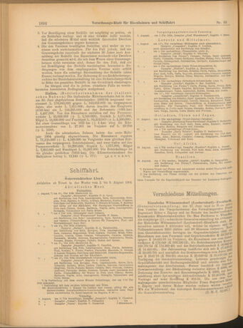 Verordnungs-Blatt für Eisenbahnen und Schiffahrt: Veröffentlichungen in Tarif- und Transport-Angelegenheiten 19040806 Seite: 8