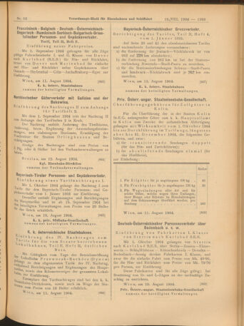 Verordnungs-Blatt für Eisenbahnen und Schiffahrt: Veröffentlichungen in Tarif- und Transport-Angelegenheiten 19040818 Seite: 11