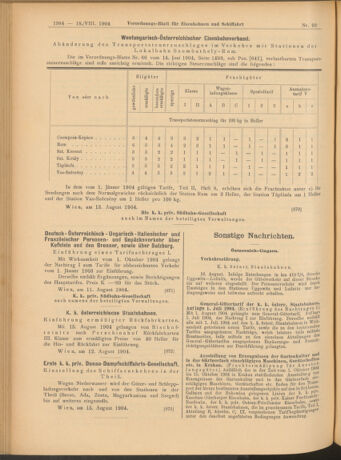 Verordnungs-Blatt für Eisenbahnen und Schiffahrt: Veröffentlichungen in Tarif- und Transport-Angelegenheiten 19040818 Seite: 12