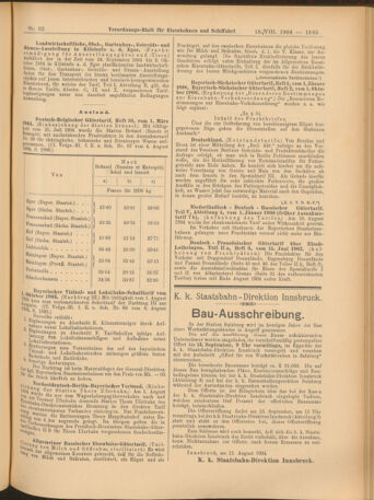 Verordnungs-Blatt für Eisenbahnen und Schiffahrt: Veröffentlichungen in Tarif- und Transport-Angelegenheiten 19040818 Seite: 13