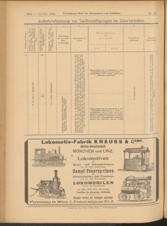 Verordnungs-Blatt für Eisenbahnen und Schiffahrt: Veröffentlichungen in Tarif- und Transport-Angelegenheiten 19040818 Seite: 28