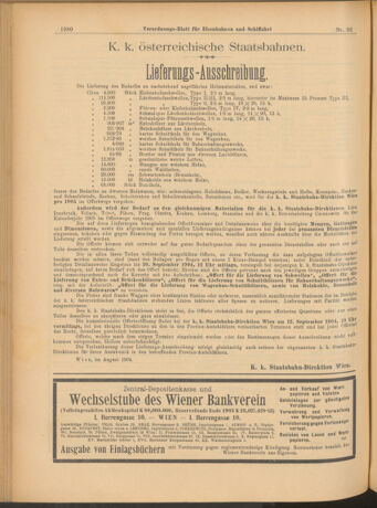 Verordnungs-Blatt für Eisenbahnen und Schiffahrt: Veröffentlichungen in Tarif- und Transport-Angelegenheiten 19040818 Seite: 8