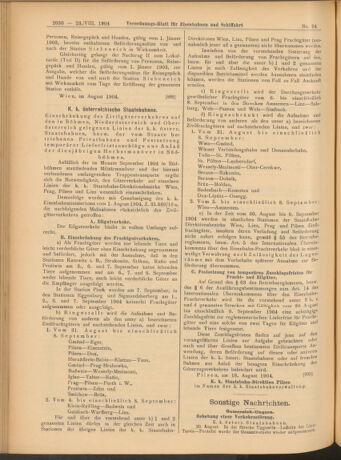 Verordnungs-Blatt für Eisenbahnen und Schiffahrt: Veröffentlichungen in Tarif- und Transport-Angelegenheiten 19040823 Seite: 10