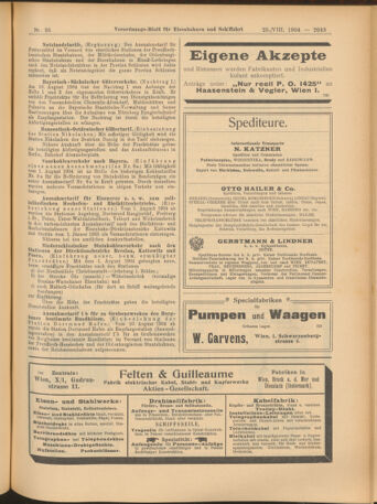 Verordnungs-Blatt für Eisenbahnen und Schiffahrt: Veröffentlichungen in Tarif- und Transport-Angelegenheiten 19040825 Seite: 7