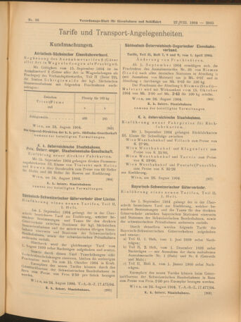 Verordnungs-Blatt für Eisenbahnen und Schiffahrt: Veröffentlichungen in Tarif- und Transport-Angelegenheiten 19040827 Seite: 13