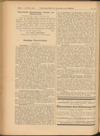 Verordnungs-Blatt für Eisenbahnen und Schiffahrt: Veröffentlichungen in Tarif- und Transport-Angelegenheiten 19040827 Seite: 14