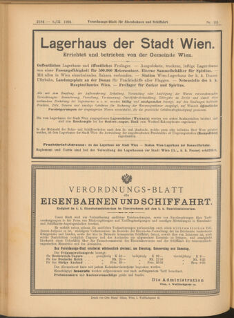 Verordnungs-Blatt für Eisenbahnen und Schiffahrt: Veröffentlichungen in Tarif- und Transport-Angelegenheiten 19040908 Seite: 16