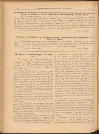 Verordnungs-Blatt für Eisenbahnen und Schiffahrt: Veröffentlichungen in Tarif- und Transport-Angelegenheiten 19040908 Seite: 4