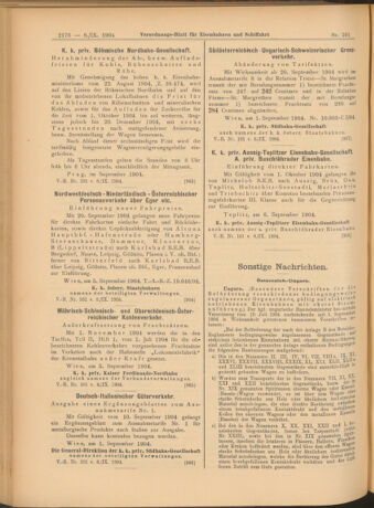 Verordnungs-Blatt für Eisenbahnen und Schiffahrt: Veröffentlichungen in Tarif- und Transport-Angelegenheiten 19040908 Seite: 8