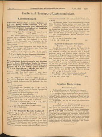 Verordnungs-Blatt für Eisenbahnen und Schiffahrt: Veröffentlichungen in Tarif- und Transport-Angelegenheiten 19040910 Seite: 13